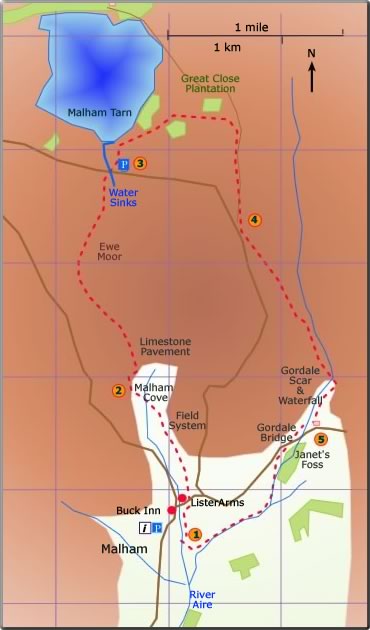 map Malham Tarn